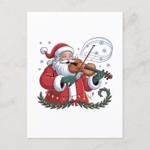 Weihnachts-Veiger-Spieler Violinist Weihnachtsmusi Einladungspostkarte