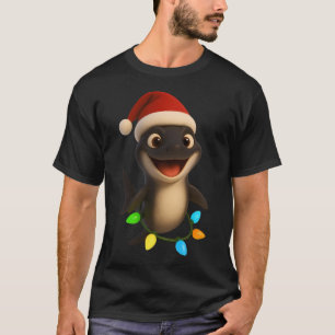 Weihnachts-Velvet-Belly-Laternenhai T-Shirt