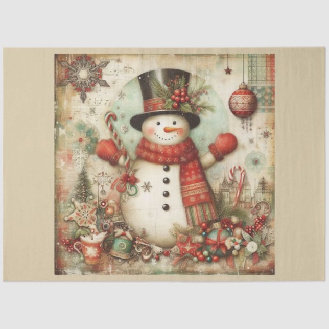 Weihnachts-Vergangenheit-Design Serie 14 Seidenpapier (Vorderseite)