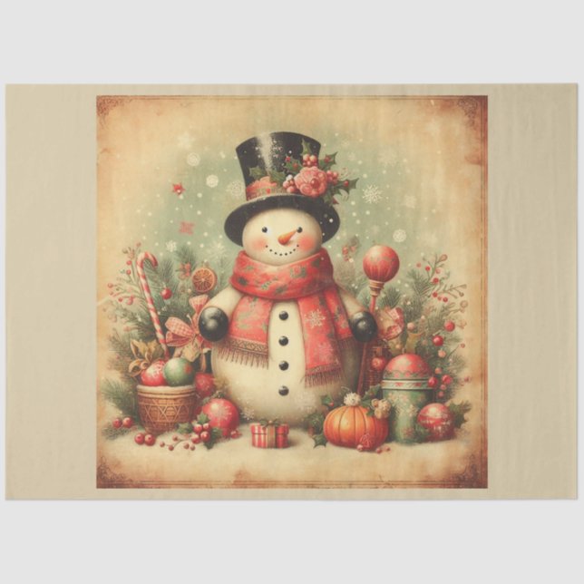 Weihnachts-Vergangenheit-Design Serie 22 Seidenpapier (Vorderseite)