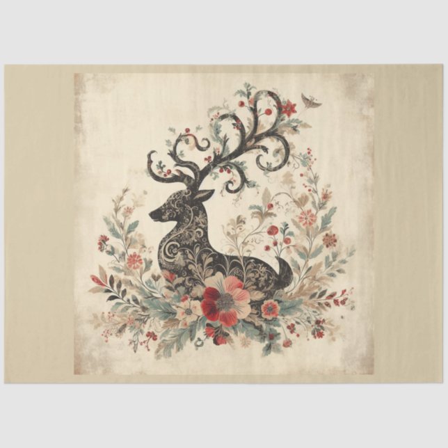 Weihnachts-Vergangenheit-Design Serie 24 Seidenpapier (Vorderseite)