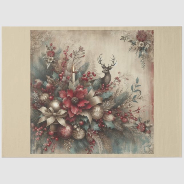 Weihnachts-Vergangenheit-Design Serie 25 Seidenpapier (Vorderseite)