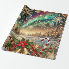 Weihnachts-Vibes Design Stil 1 Geschenkpapier