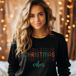 Weihnachts Vibes Retro Saisonfrauen Sweatshirt