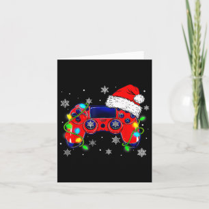 Weihnachts-Videospiel-Controller-Santa-Hut-Gamer-B Karte