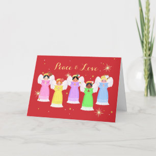 Weihnachts-Vintag Angels Weihnachtskarte Feiertagskarte