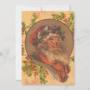 Weihnachts-Vintag-Portrait Einladung