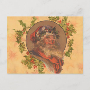 Weihnachts-Vintag-Portrait Postkarte