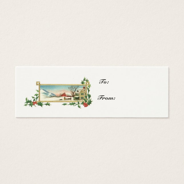 Weihnachts-Vintage Geschenkkarte (Vorderseite)