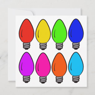 Weihnachts-Vintage-Glühbirnen Karte