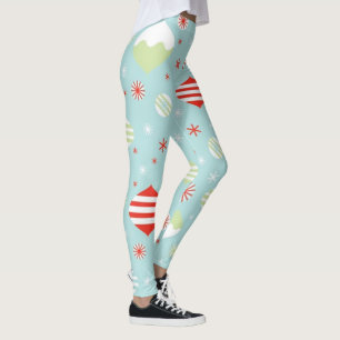 Weihnachts-Vintage-Ornamente Leggings