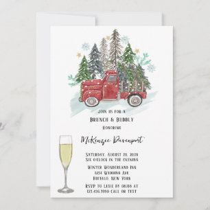 Weihnachts-Vintager LKW Brunch & Bubbly Einladung