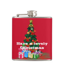 Weihnachts Vinyl Wrapped Flask