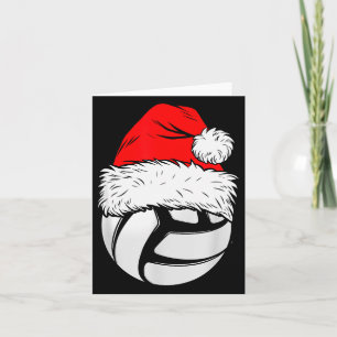 Weihnachts-Volleyball Ball Santa Hut Xmas passend Karte