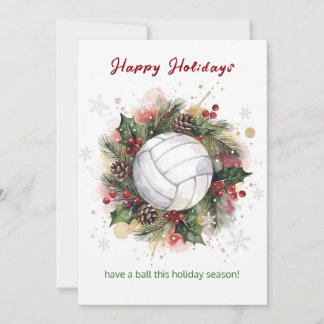 Weihnachts-Volleyball-Feiertags-Grußkarten Feiertagskarte