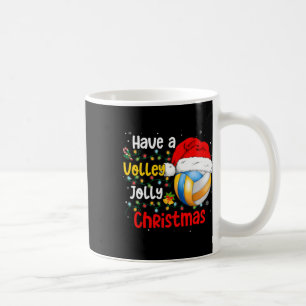 Weihnachts Volleyball haben ein Volley Jolly Weihn Kaffeetasse