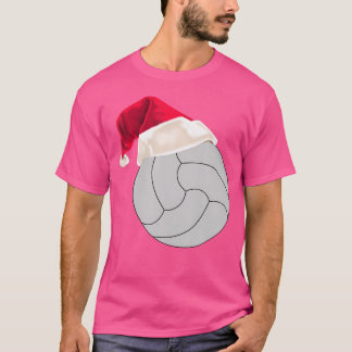 Weihnachts-Volleyball in Weihnachtsmannmütze T-Shirt