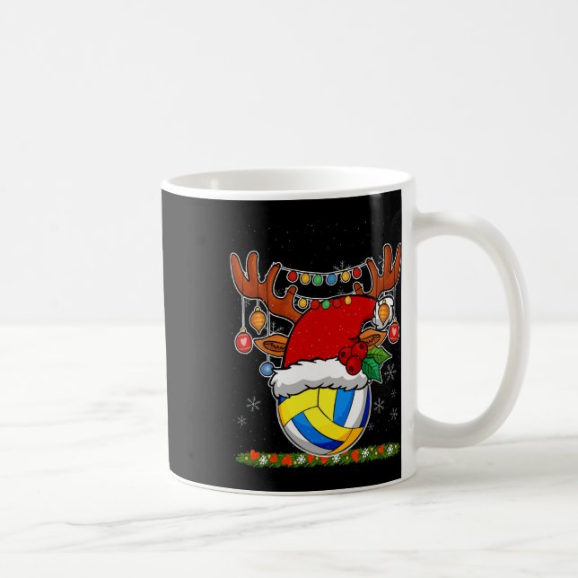 Weihnachts-Volleyball-Rentier & Verstärker; Weihna Kaffeetasse (Rechts)