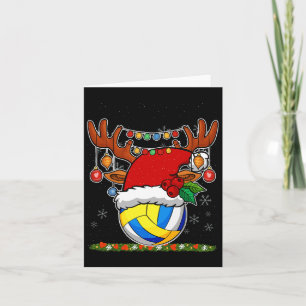 Weihnachts-Volleyball-Rentier & Verstärker; Weihna Karte