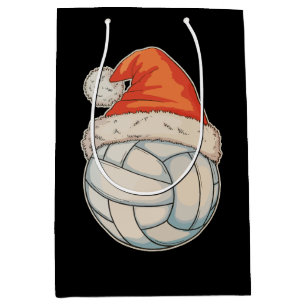 Weihnachts-Volleyball-Santa-Hut Sport Xmas-Ferien Mittlere Geschenktüte