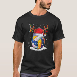 Weihnachts-Volleyball Santa Rentier Lichter Oder T-Shirt