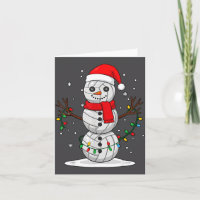 Weihnachts-Volleyball-Schneemann-Santa-Hut Lustig