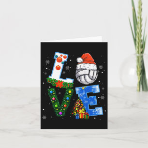 Weihnachts-Volleyball-Spieler lieben Weihnachten W Karte