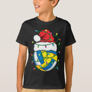 Weihnachts-Volleyball-Weihnachtsmannmütze Boys Gir T-Shirt