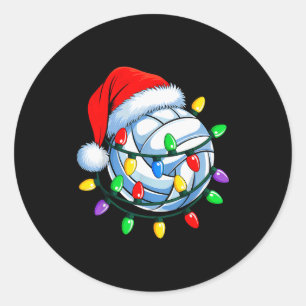 Weihnachts-Volleyball Xmas Santa Srts Hut Herren D Runder Aufkleber
