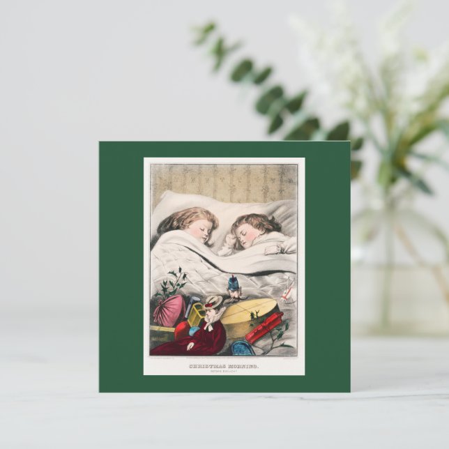 Weihnachts-Vormittags-Weihnachtskarte Karte (Stehend Vorderseite)