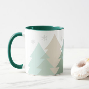 Weihnachts-Waldlandschaft-Kaffeetasse Tasse