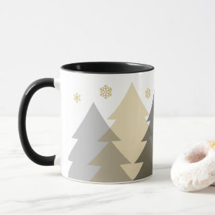 Weihnachts-Waldlandschaft-Kaffeetasse Tasse