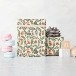 Weihnachts-Waldtiere Geschenkpapier Rolle