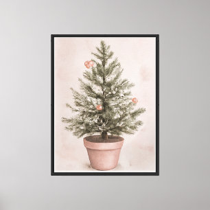 Weihnachts-Wandkunst – Gemütliche Schneelandschaft Leinwanddruck
