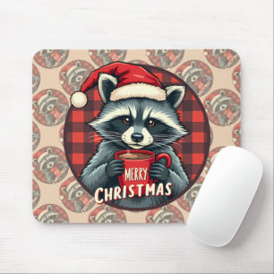 Weihnachts-Waschbär-Kakao-Freude Mousepad
