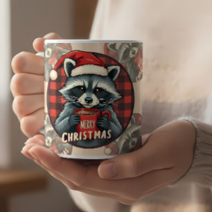 Weihnachts-Waschbär-Kakao-Freude Tasse