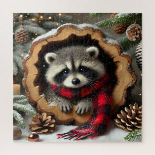 Weihnachts-Waschbär-Puzzle Puzzle