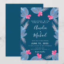 Weihnachts Wasserfarbe Berry Blue Botanische Hochz