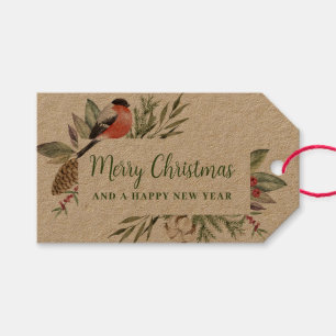 Weihnachts Wasserfarbe Festival Geschenkanhänger