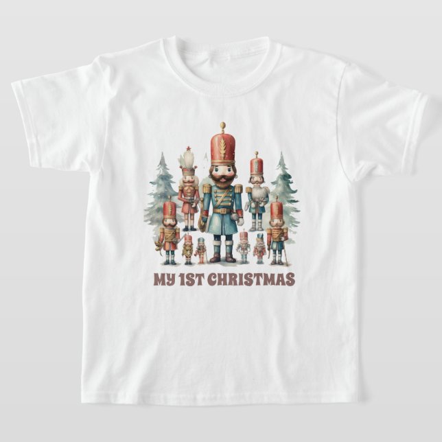 Weihnachts Wasserfarben-Nokcracker hinzufügen T-Shirt (Ablage )