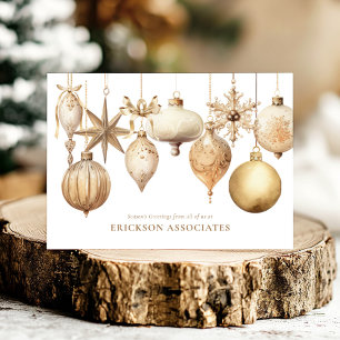 Weihnachts Wasserfarben Ornamente Unternehmen Gesc Feiertagskarte