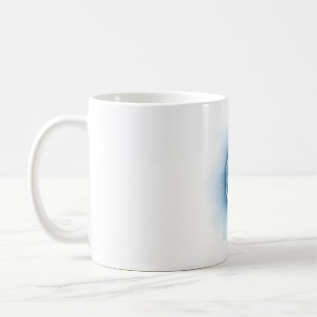 Weihnachts-Wasserfarben-Tasse - Eisig & Silber Kaffeetasse (Links)