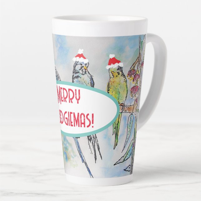 Weihnachts-Wasserfarbenmaler Vogel Milchtasse (Rechte Ecke)