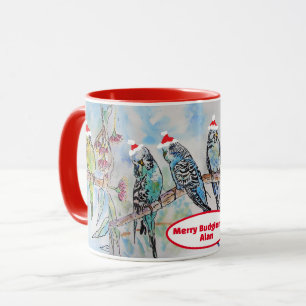 Weihnachts-Wasserfarbenmaler Vogel Tasse