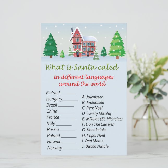 Weihnachts-Weihnachten rund um das Weltspiel (Stehend Vorderseite)