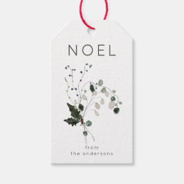 Weihnachts-Weihnachten Rustikale Vegetation Geschenkanhänger