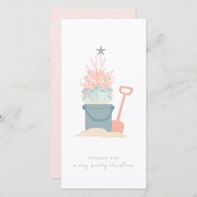 Weihnachts-Weihnachts-Foto am Meer Weihnachtskarte (Vorne/Hinten)