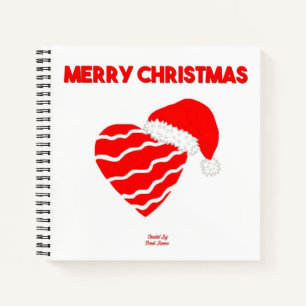 Weihnachts-Weihnachts-Herz-Spiral-Notebook Notizbuch