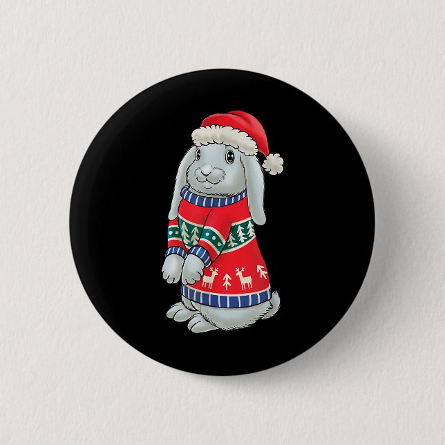 Weihnachts Weihnachts-Sweater Xmas Weihnachten Button (Vorderseite)