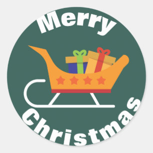 Weihnachts-Weihnachtsaufkleber Runder Aufkleber